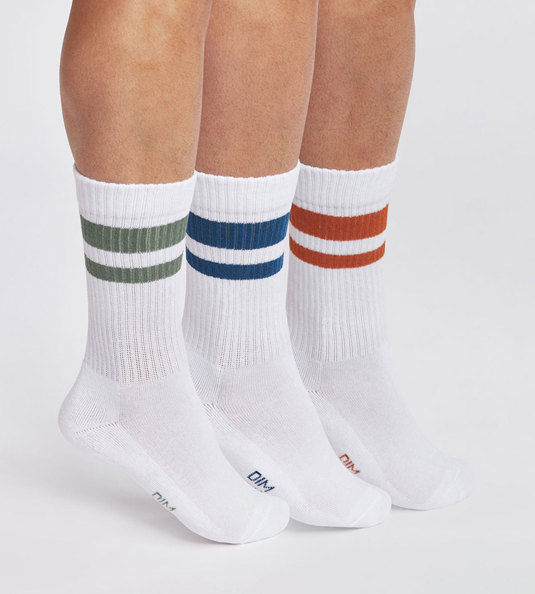 Lot De 6 Paires Chaussettes Sport Enfant - Coton 80%, Taille 32-42, Uni Avec Rayures Et Étoiles