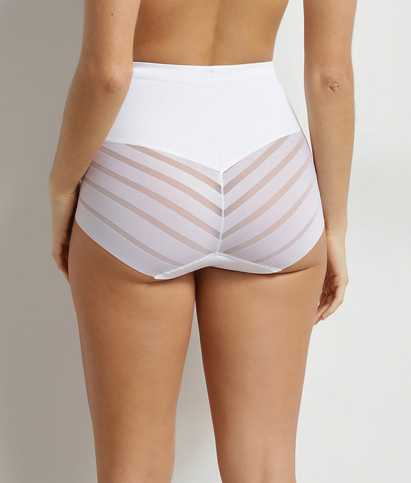 DIM Culotte haute ventre plat Blanche Femme Dim Silhouette Élégance