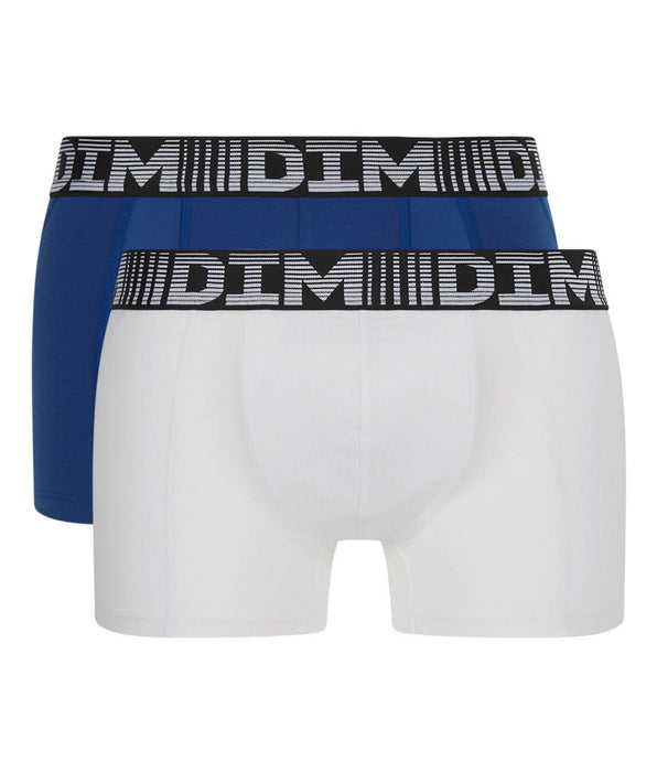 DIM Set van 2 ademende boxershorts voor heren Steel Blue White 3D Flex Air