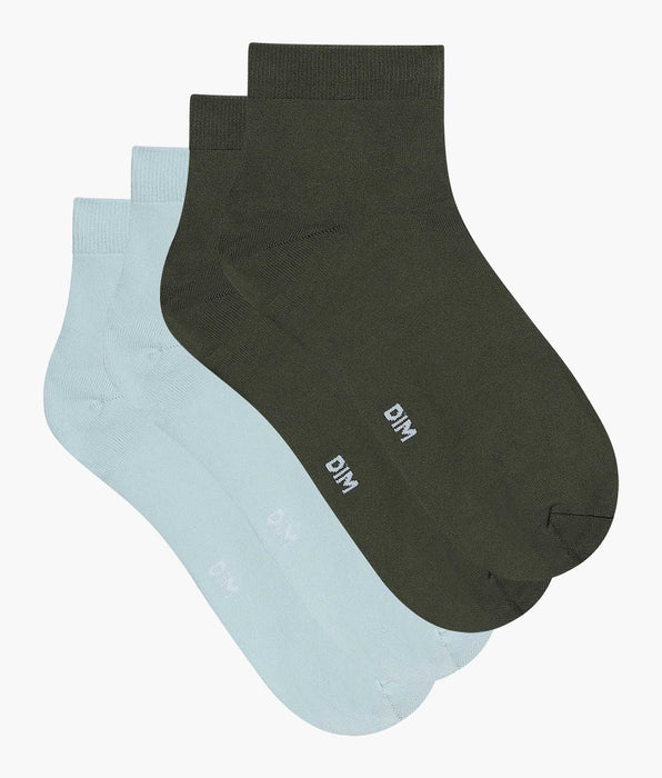 DIM Set van 2 paar damessokken Green Blue Skin
