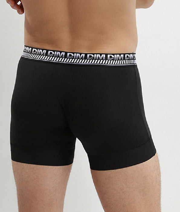 DIM Lot de 2 boxers noirs pour homme 3D Stay and Fit