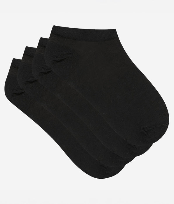 DIM Set van 2 Naadloze zwarte damessokken van licht katoen