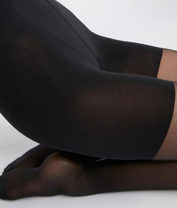 DIM Shaping panty's voor dames in zwarte lycra voile Diam's Contour 360