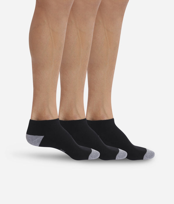 DIM Lot de 3 socquettes de sport noires EcoDIM Micro Homme