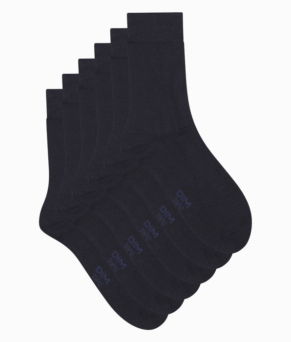 DIM Set van 3 paar marineblauwe DIM katoenen herensokken