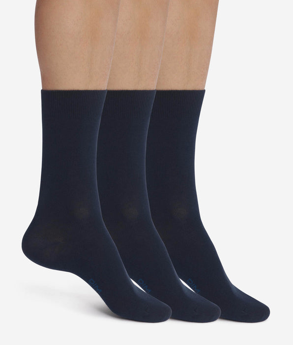 DIM Set van 3 paar DIM Navy Cotton Comfort herensokken