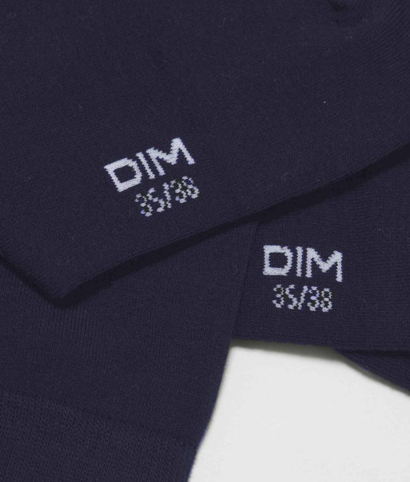 DIM Set van 2 paar dames kousen in marineblauw viscose Dim Bamboo