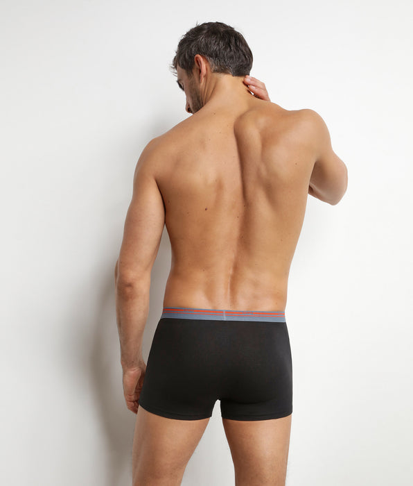 DIM Lot de 2 boxers coton stretch Noir pour homme Daily Colors
