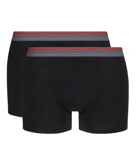DIM Daily Colors herenset van 2 zwarte katoenen stretch boxershorts