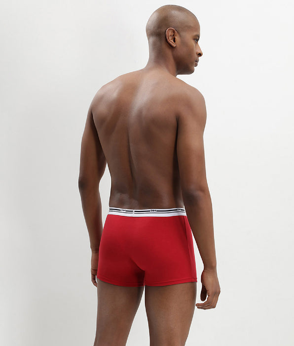 DIM Set van 2 stretch katoenen boxers van Daily Colors in denimblauw en lavarood