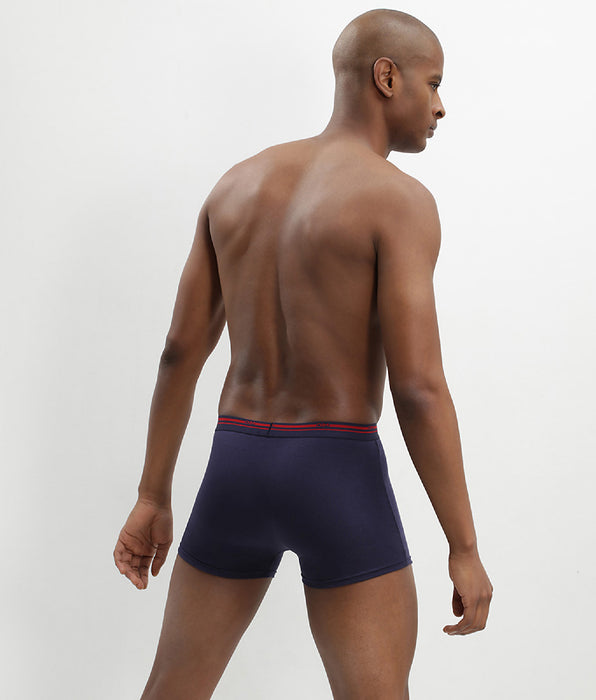 DIM Daily Colors 3 set Denim Blue en Lava Red stretch katoenen boxershorts