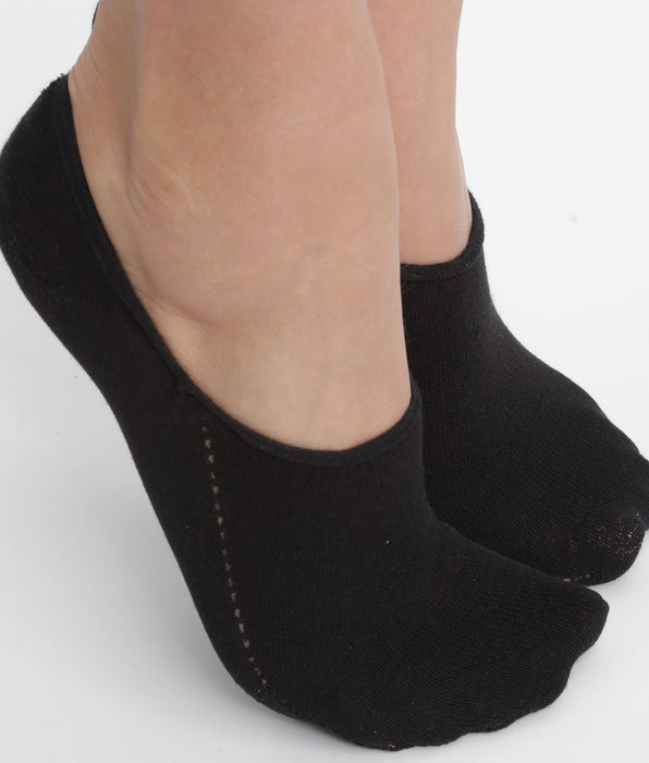 DIM Socquettes courtes femme spécial baskets en coton Noir Dim Invisifit