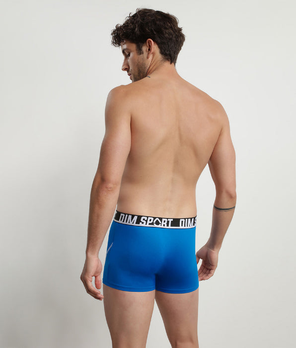 DIM Set van 3 Heren Blauw Thermoregulerende Microvezel Boxershorts Dim Sport