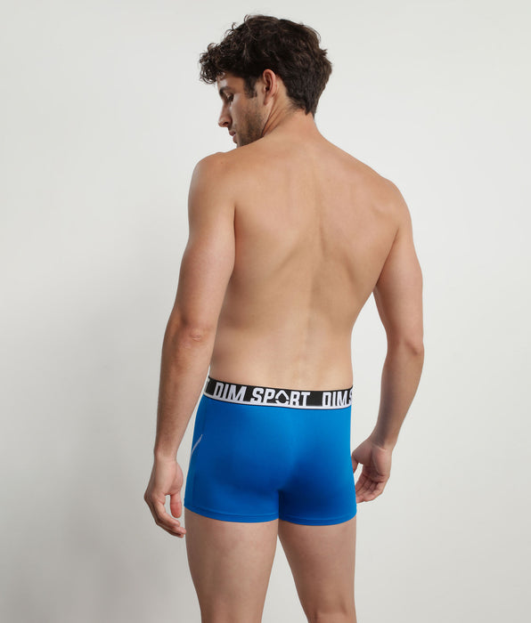 DIM Lot de 3 boxers homme microfibre thermorégulateur Bleu Dim Sport