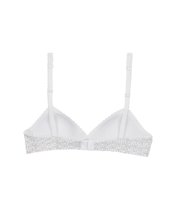 DIM Soutien-gorge triangle imprimé logo blanc DIM Touch Girl