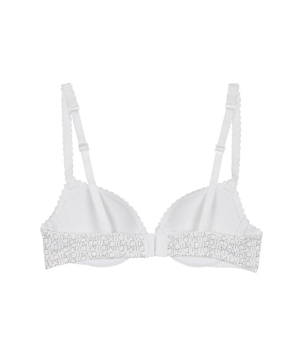 DIM Soutien-gorge fille à armatures blanc imprimé logo Dim Touch