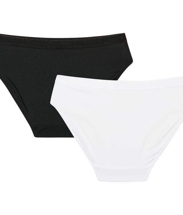 DIM Set van 2 witte meisjes slips - Pocket Micro