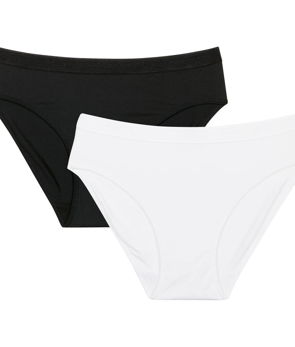 DIM Set van 2 witte meisjes slips - Pocket Micro