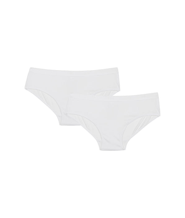 DIM Lot de 2 shorties fille blancs - Pocket Micro