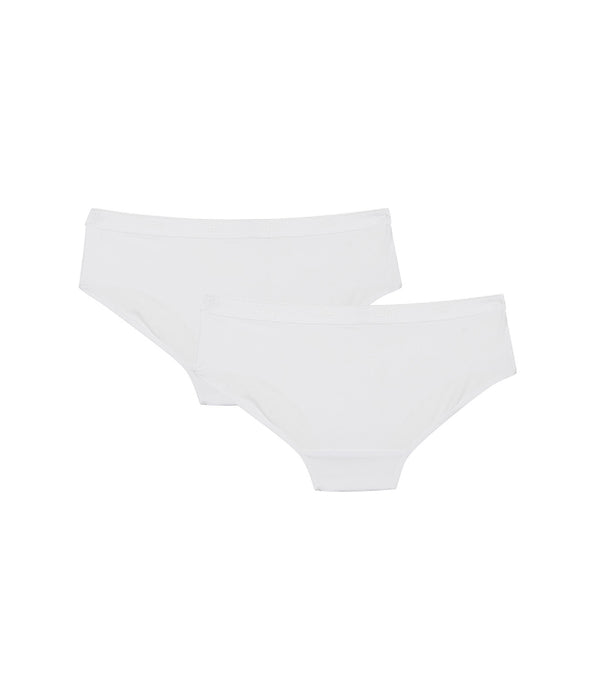 DIM Lot de 2 shorties fille blancs - Pocket Micro