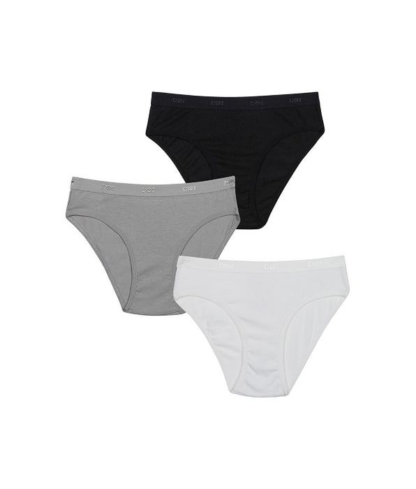 DIM Set van 3 witte, zwarte en grijze Les DIM Pockets Pockets slips.