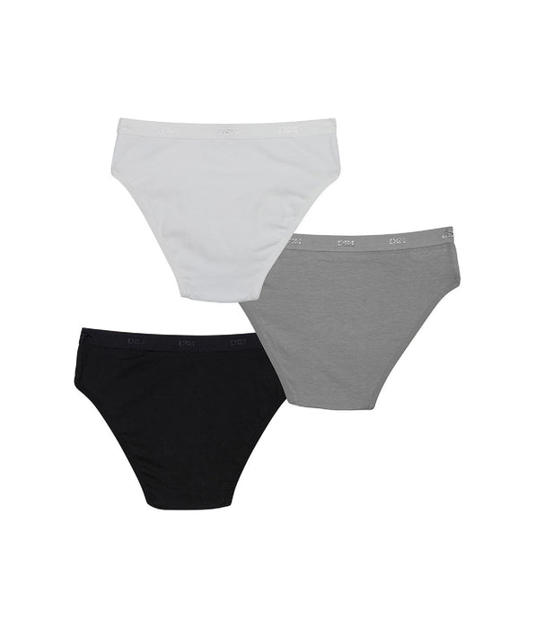 DIM Lot de 3 culottes blanche, noire, grise Les Pockets DIM Girl