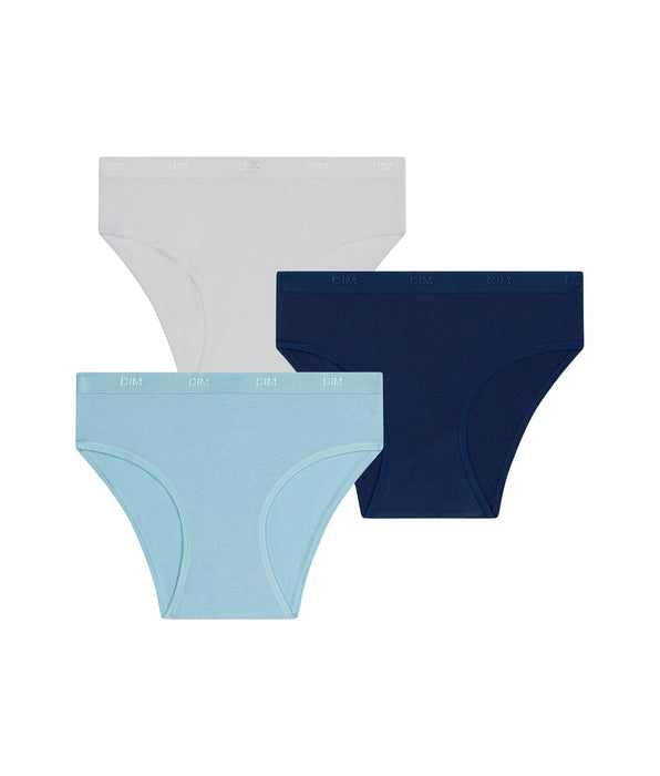 DIM Set van 3 Les Pockets Ecodim Kids Azur meisjesslips