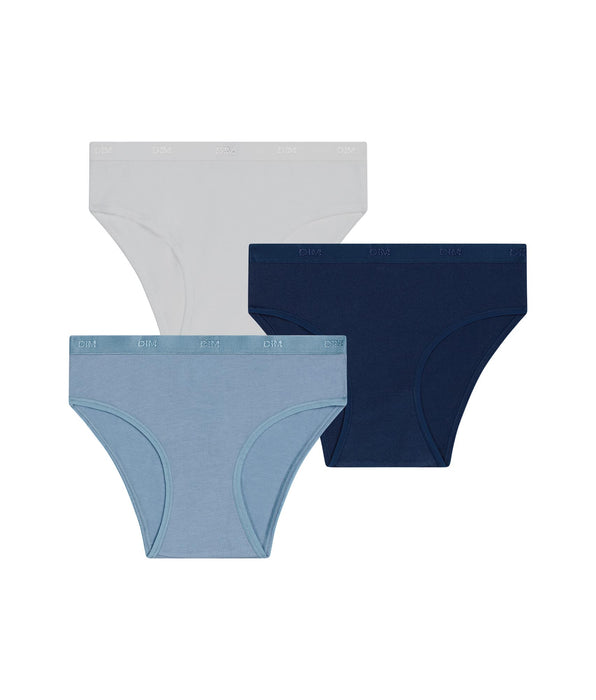 DIM Lot de 3 culottes filles glacier Les Pockets Ecodim Kids