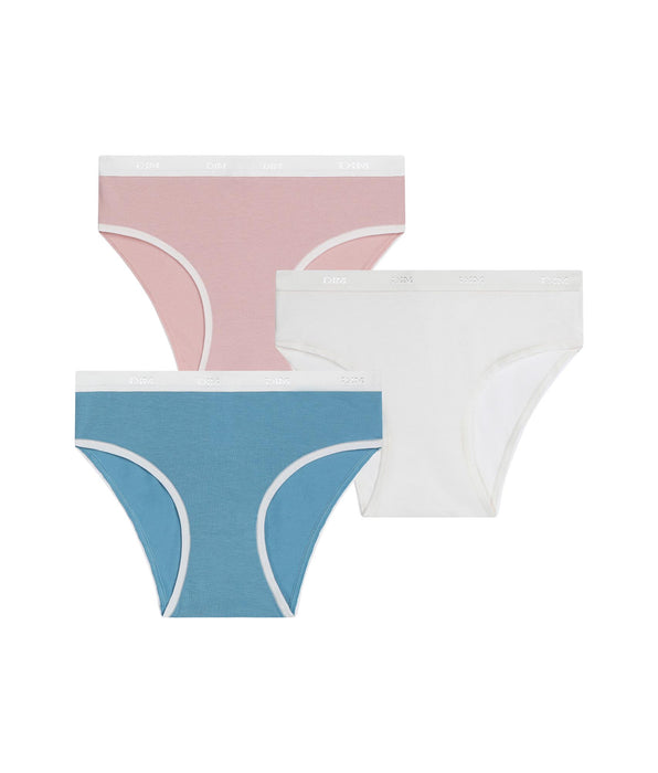 DIM Lot de 3 culottes filles perle Les Pockets Ecodim Kids