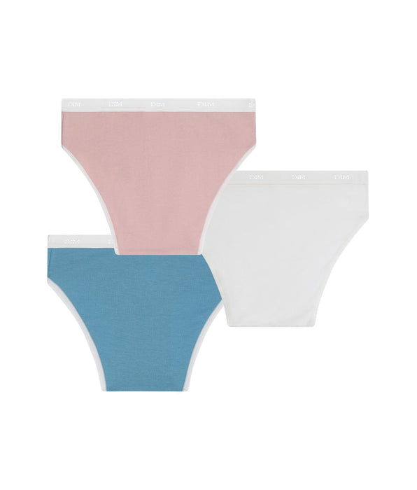 DIM Lot de 3 culottes filles perle Les Pockets Ecodim Kids