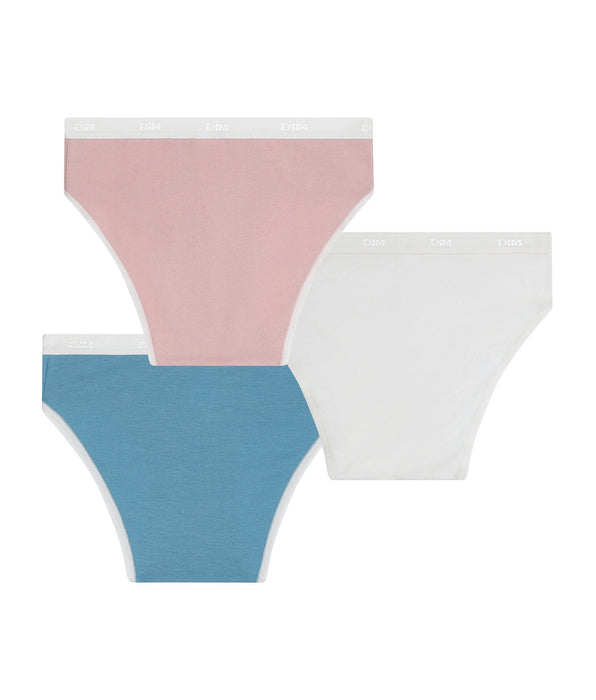 DIM Les Pockets Ecodim Kids 3-pack parelmoer meisjesslip