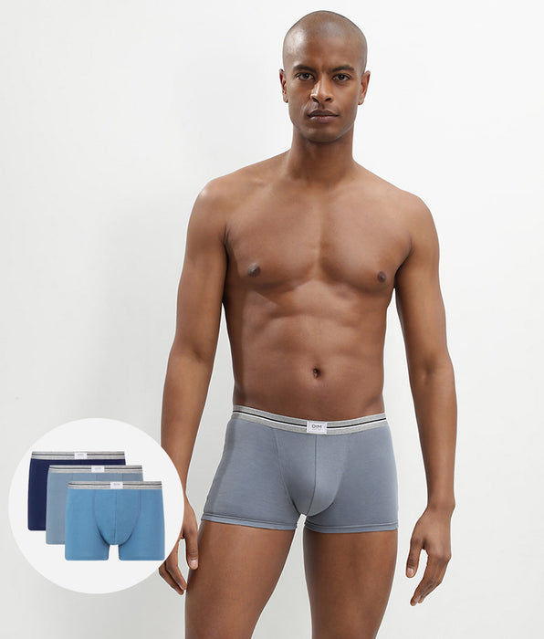 DIM Set van 3 staalgrijze zwarte Ultra Resist stretch katoenen boxershorts