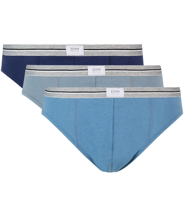 DIM Set van 3 blauw denim grijze slips in Ultra Resist slijtvast Cotton Stretch
