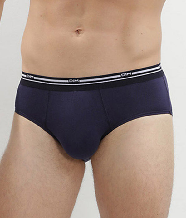 DIM Lot de 3 slips rouge et bleu pour homme Classic Colors