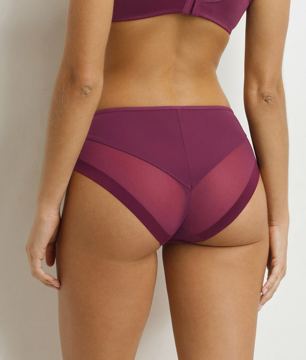 DIM Culotte femme semi-transparente Bordeaux Dim Generous