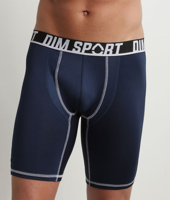 DIM Lot de 2 boxers longs microfibre thermoregulateurs Gris Noir Dim Sport