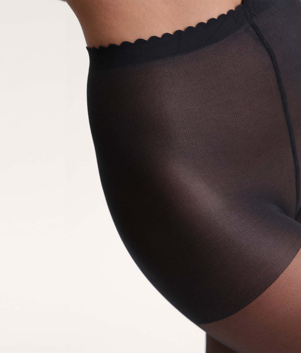 DIM Collant transparent noir effet nude 17D Body Touch
