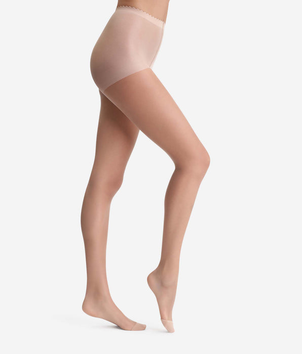 DIM Collant voile transparent beige éclat effet nude Body Touch Dim 17D