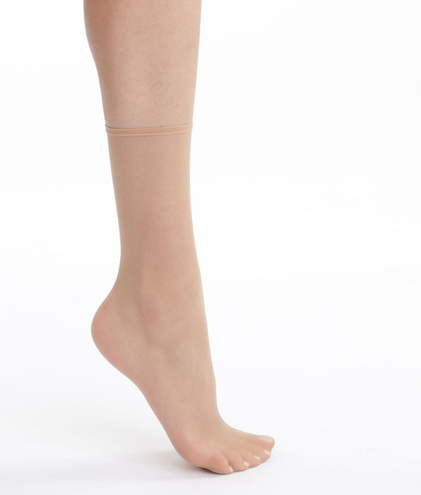 DIM Set van 2 nude ivoorkleurige damessokken Dim Sublime Voile