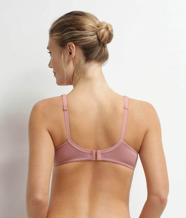DIM Soutien-gorge emboîtant avec armatures Rose Generous Coton Bio