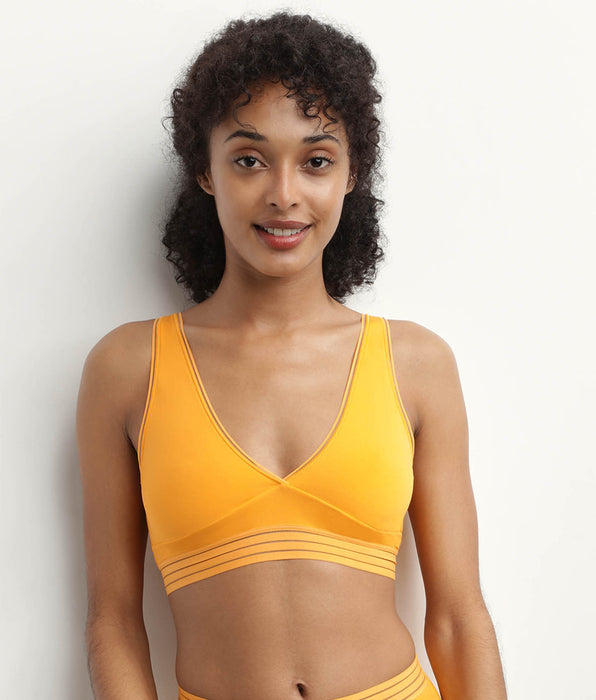 DIM Soutien-gorge triangle sans armature en microfibre Jaune Oh My Dim’s