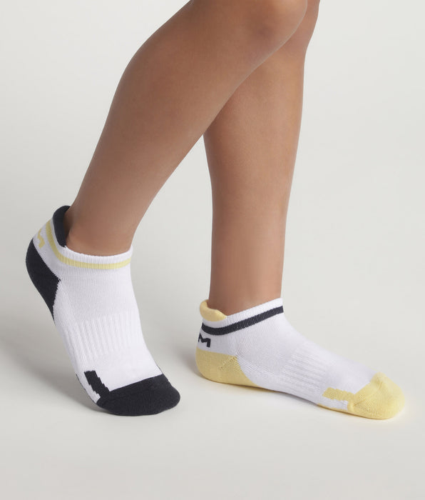 DIM Set van 2 paar unisex retro sokken Navy Geel DIM Sport