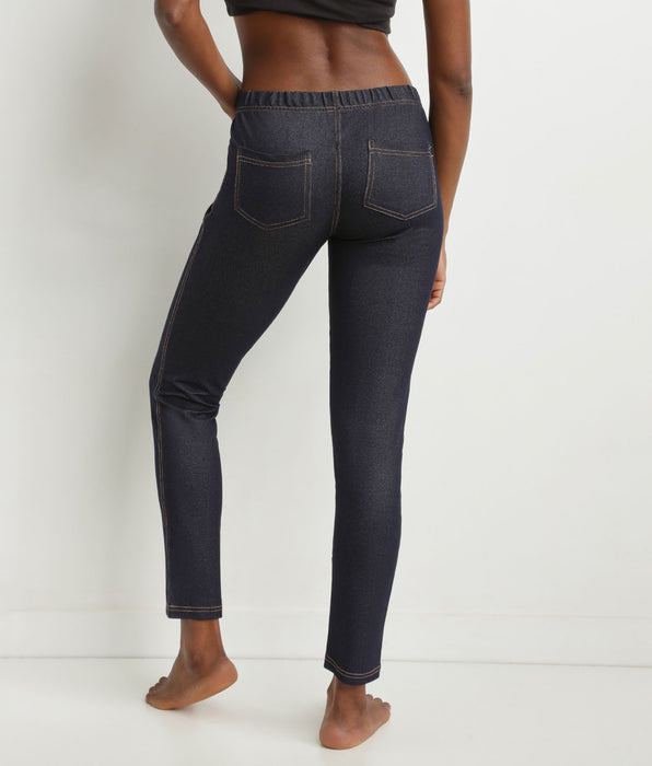 DIM Dames legging in marineblauw denim met zakken Dim Relax & Go