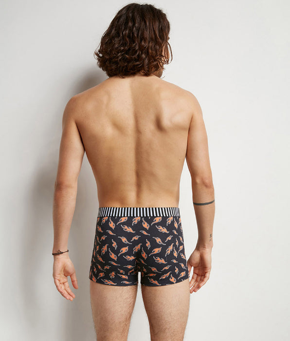 DIM Set van 3 boxershorts van Cotton Stretch voor heren van Dim Vibes met marmer- en vlammotieven