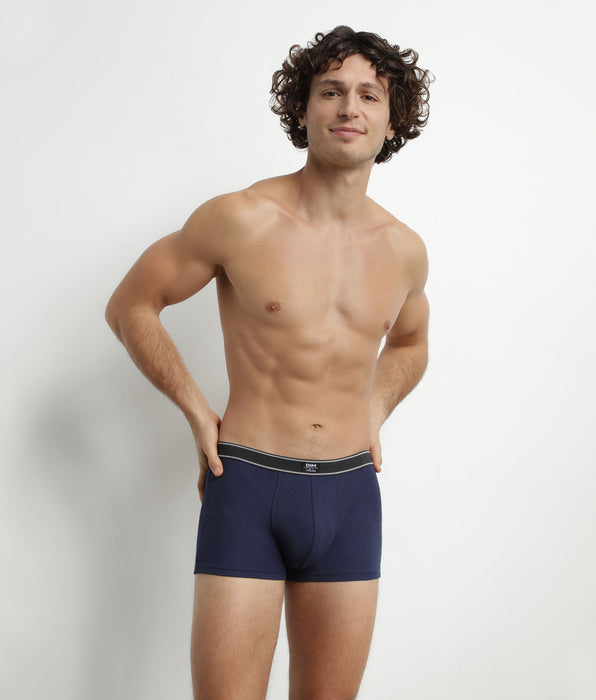 DIM Heren boxershort van geribd modalkatoen Donkerblauw DIM Elegant
