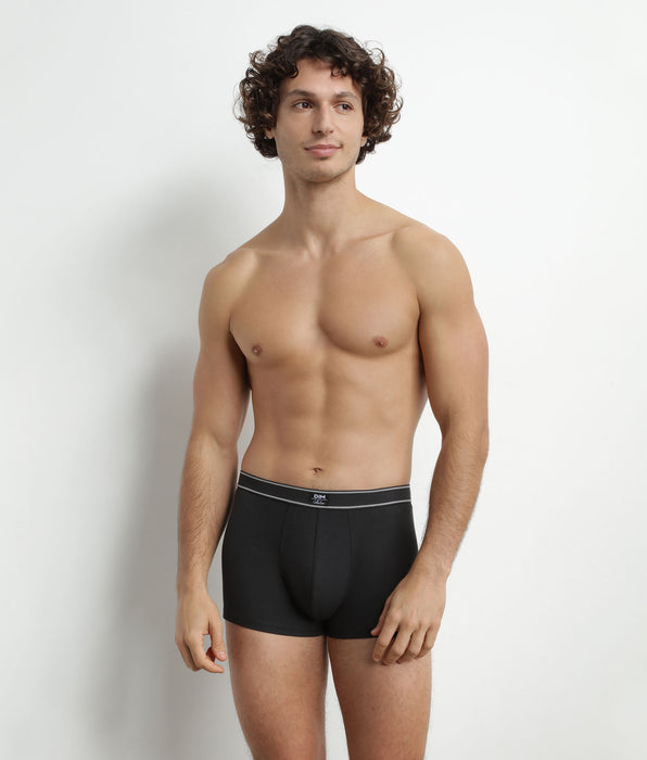 DIM Heren geribde modal katoenen boxershort Zwart DIM Elegant