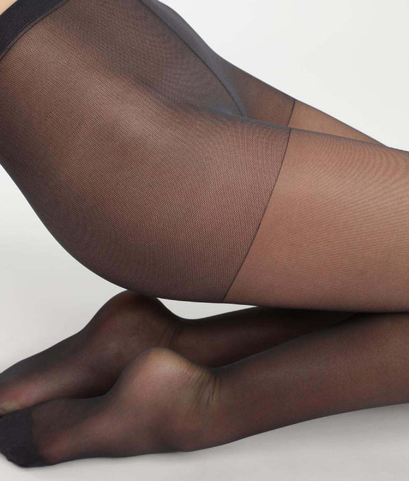 DIM Collant femme transparent voile en Lycra renforcé Noir Ultra Resist
