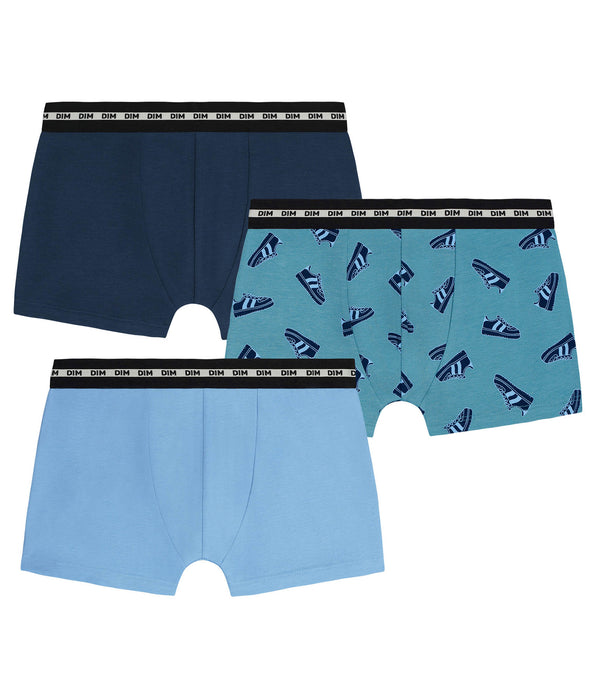 DIM Set van 3 stretch katoenen boxershorts voor jongens met Streetwear motieven EcoDim Mode