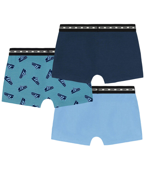 DIM Set van 3 stretch katoenen boxershorts voor jongens met Streetwear motieven EcoDim Mode