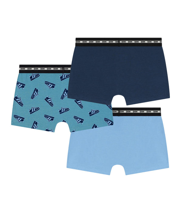 DIM Set van 3 stretch katoenen boxershorts voor jongens met Streetwear motieven EcoDim Mode